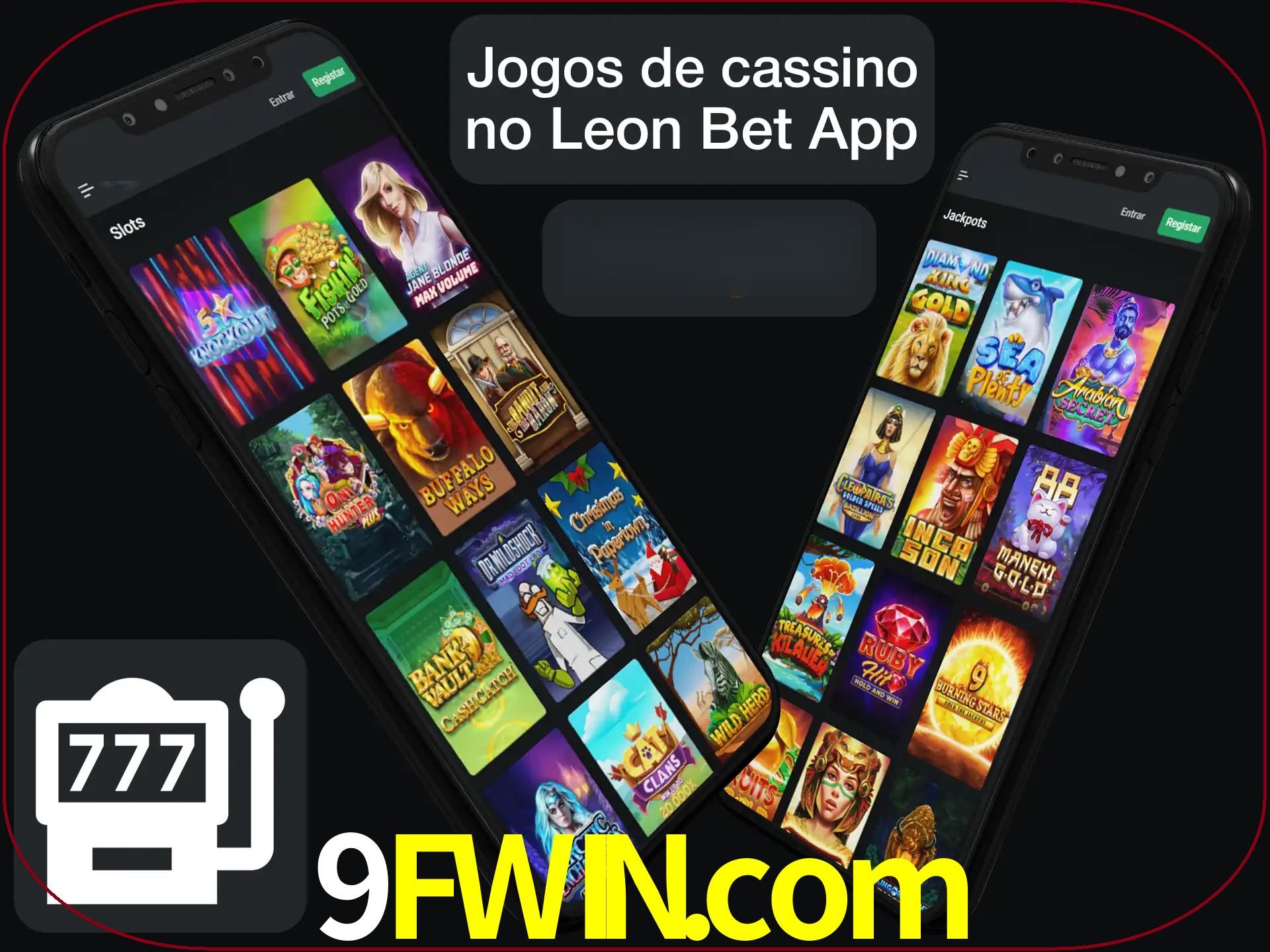Escolha quais jogos de cassino jogar no app.