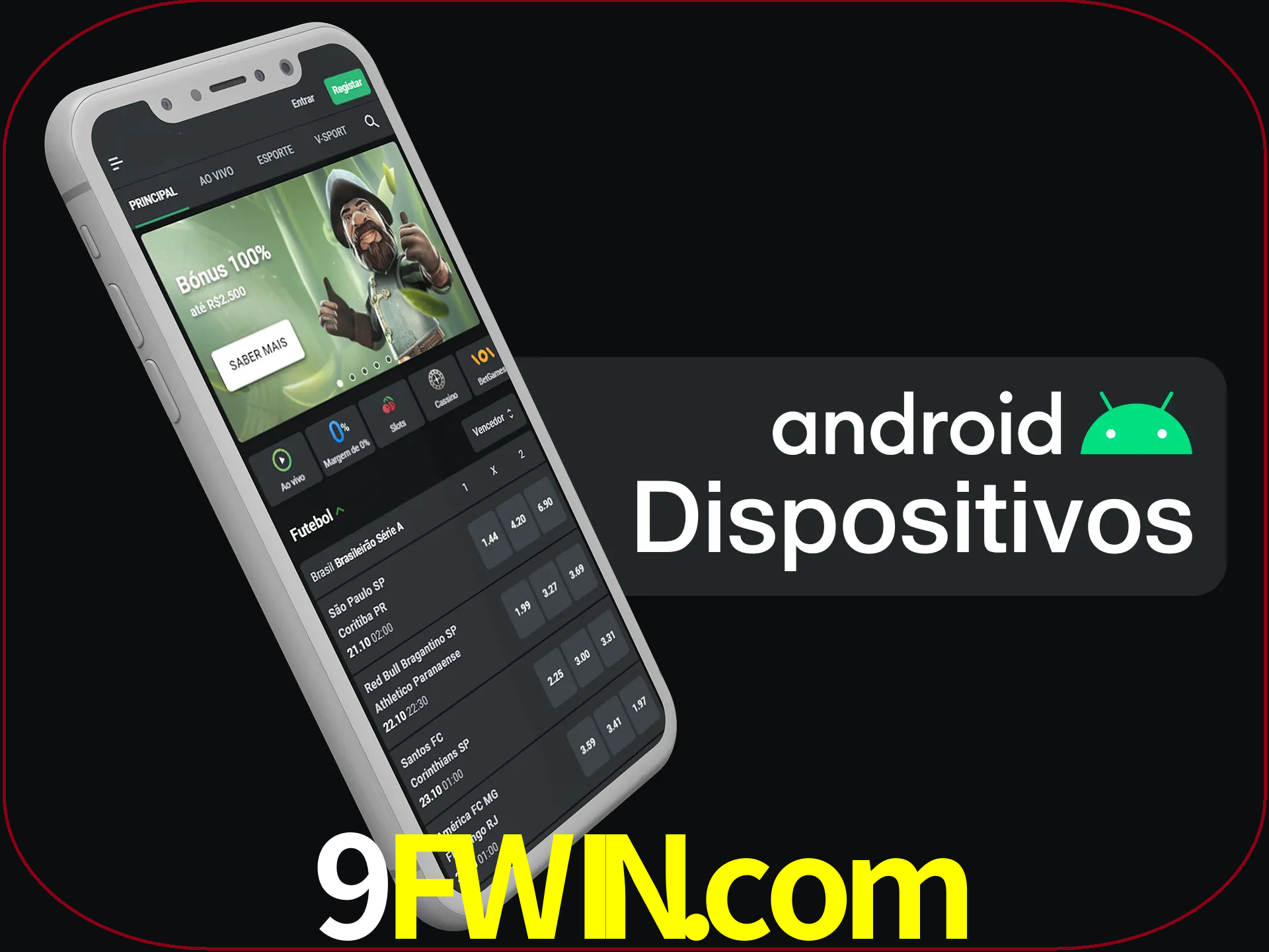 O aplicativo suporta a maioria de todos os dispositivos Android.
