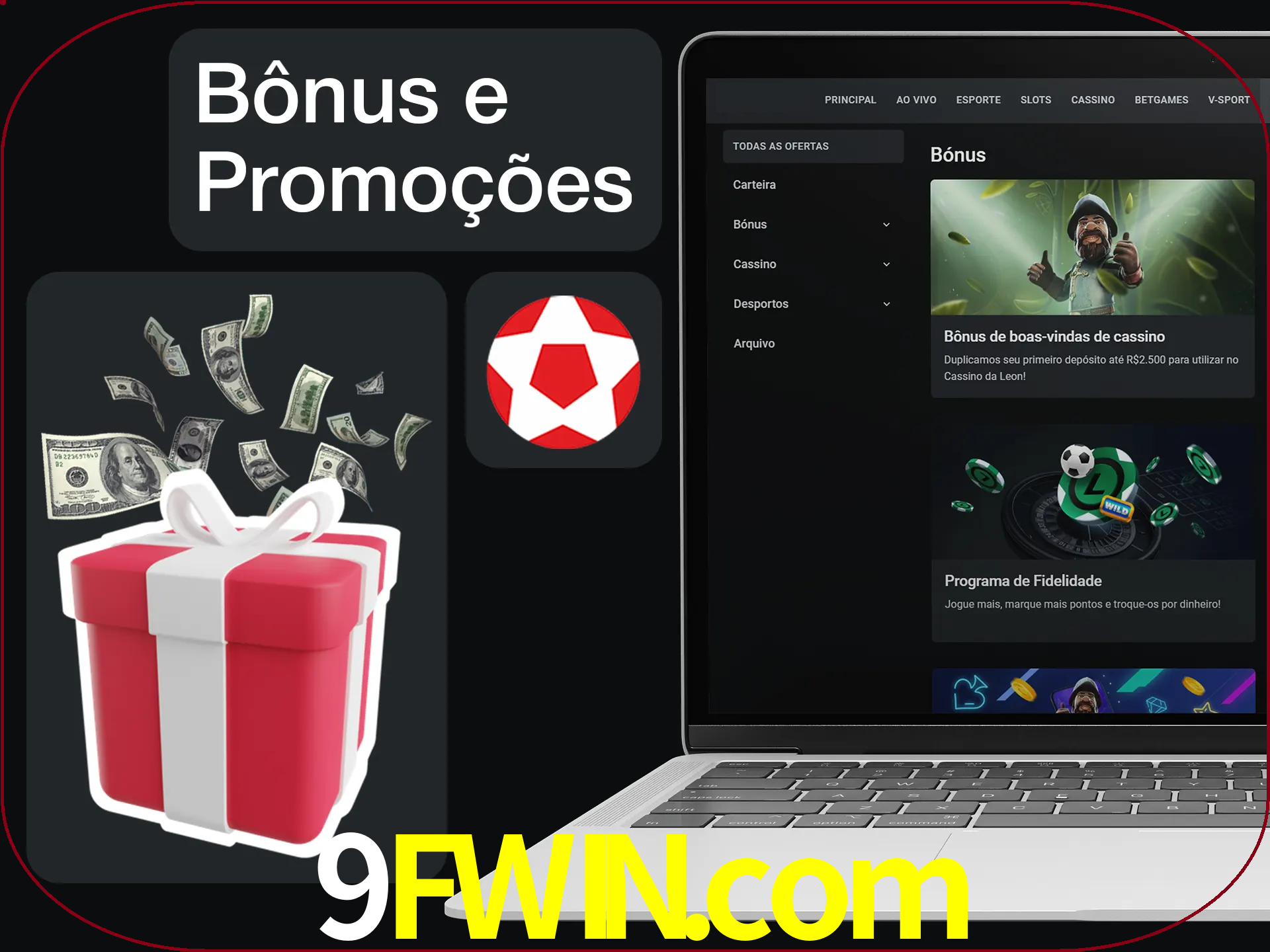 Verifique se há novos bônus e promoções.